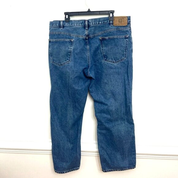 Eddie Bauer Relaxed Fit Jeans Men's 40x30 (act 40x29) Med Wash Straight Leg - Picture 2 of 4